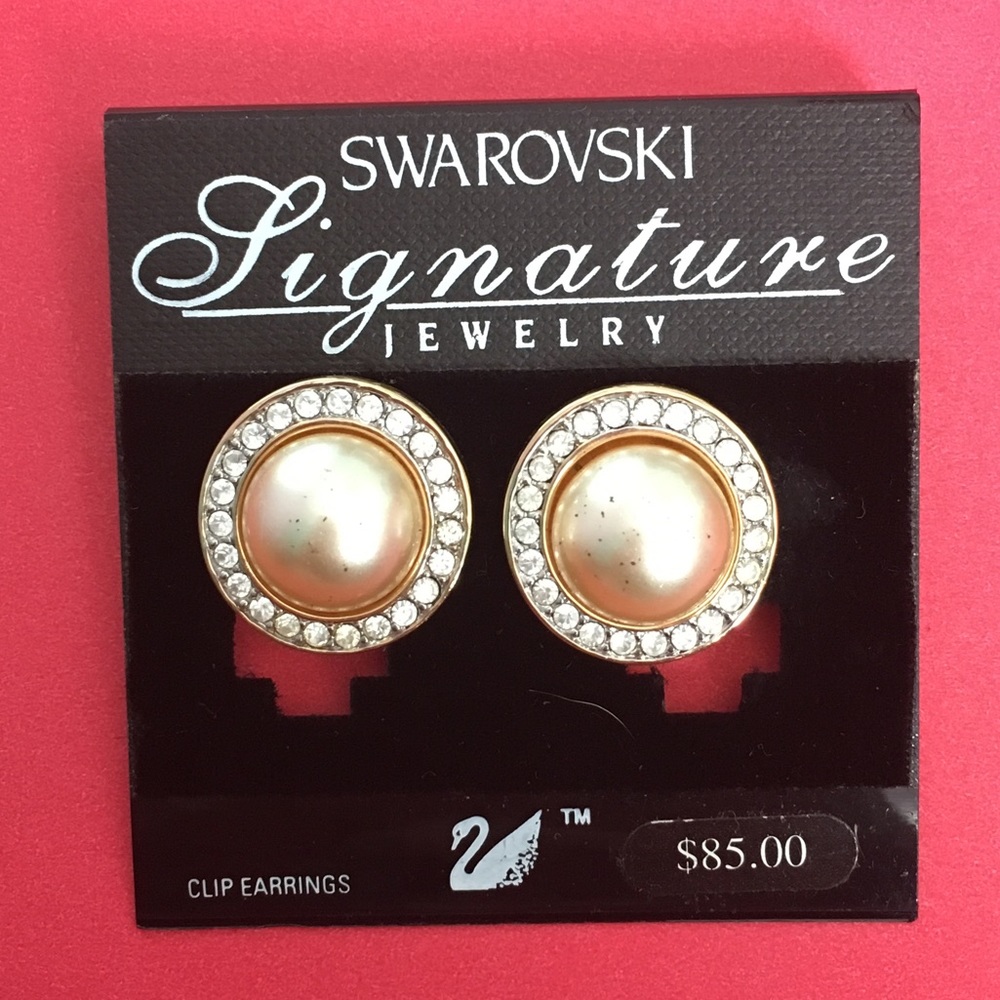 Swarovski clip earrings